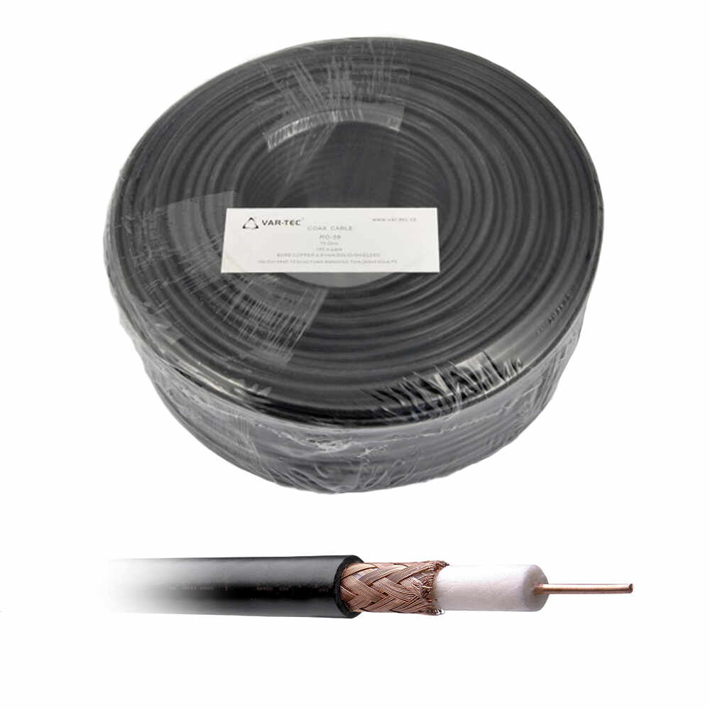 Cablu coaxial RG 59, cupru, 75 Ohm, rola 100 m