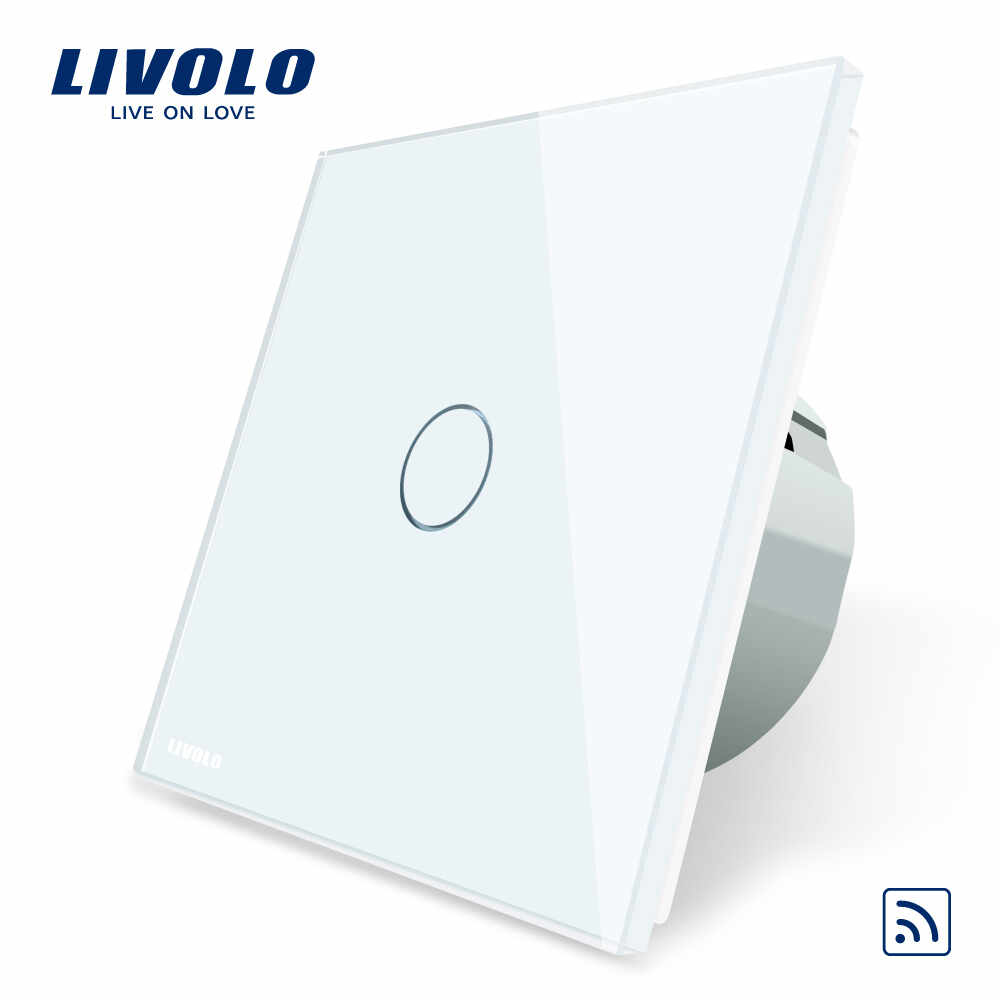 Intrerupator simplu wireless cu touch Livolo din sticla