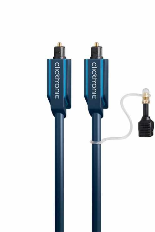 Cablu audio optic Toslink SPDIF cu adaptor mini Toslink 5m, Clicktronic CLICK70370