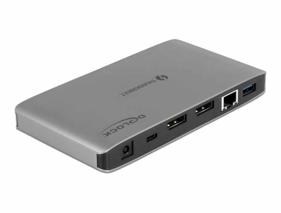 Docking station Thunderbolt 3 la Dual DisplayPort 8K/ USB / LAN / SD / Audio / PD 3.0, Delock 87777