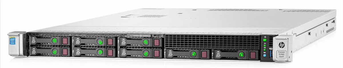Server HP ProLiant DL360 G9 1U 2 x Intel Xeon Hexa Core E5-2620 V3 2.40 - 3.20GHz, 384GB DDR4 ECC Reg, 2 x SSD 960GB + 4 x 4TB HDD SAS/7.2k, Raid HP P440ar/2GB, 2port 10Gb/40Gb 544FLR-QSFP + 4 x Gigabit, iLO 4 Advanced, 2 x Surse HS