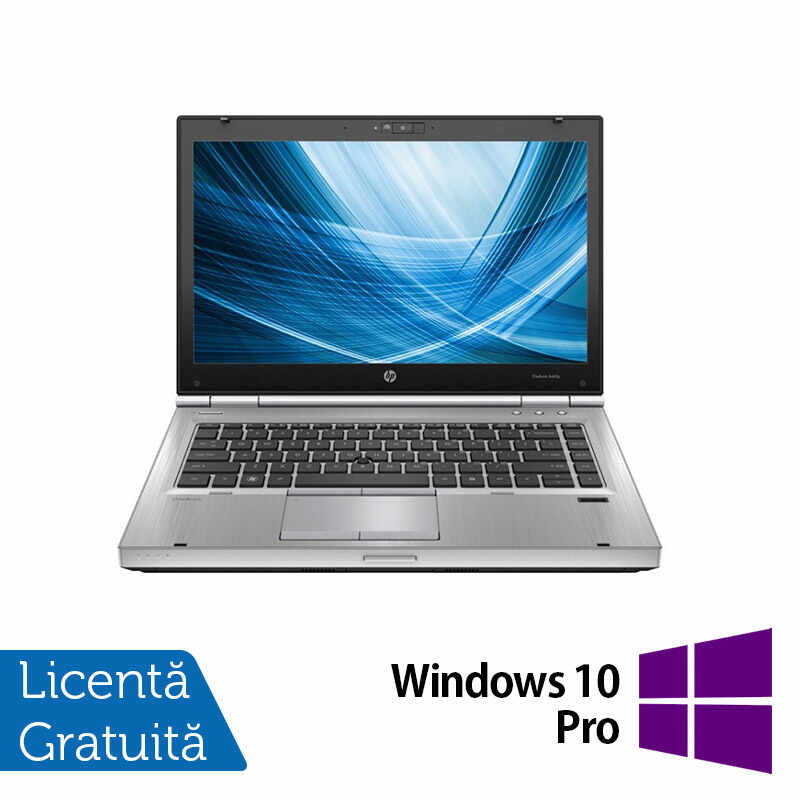 Laptop HP EliteBook 8460p, Intel Core i5-2520M 2.50GHz, 4GB DDR3, 320GB SATA, DVD-RW, 14 Inch, Webcam + Windows 10 Pro