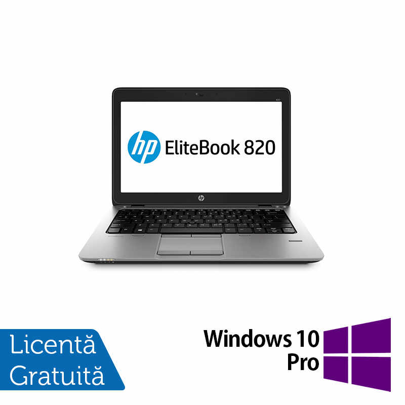 Laptop HP Elitebook 820 G2, Intel Core i5-5300U 2.30GHz, 8GB DDR3, 120GB SSD, 12.5 Inch, Webcam + Windows 10 Pro
