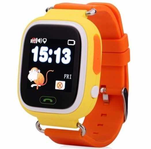 Ceas Gps Copii iUni Kid100, Touchscreen, BT, Telefon incorporat, Buton SOS, Orange