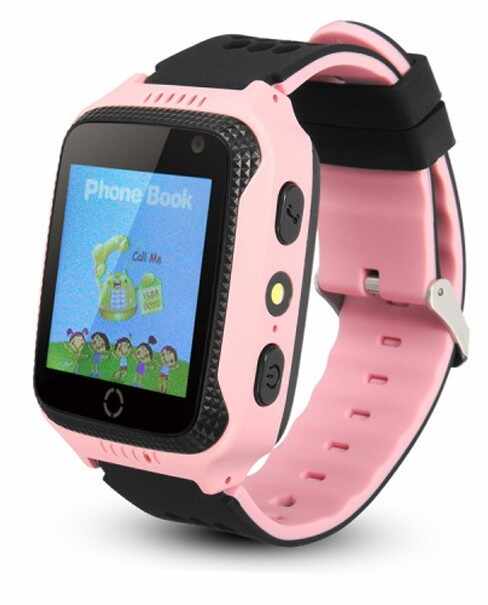 Ceas GPS Copii iUni Kid530, Touchscreen, Telefon incorporat, BT, Camera, Buton SOS, Roz