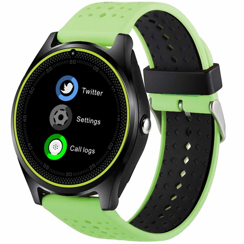 Ceas Smartwatch cu Telefon iUni V9 Plus, Touchscreen, 1.3 Inch HD, Camera 2MP, iOS si Android, Verde