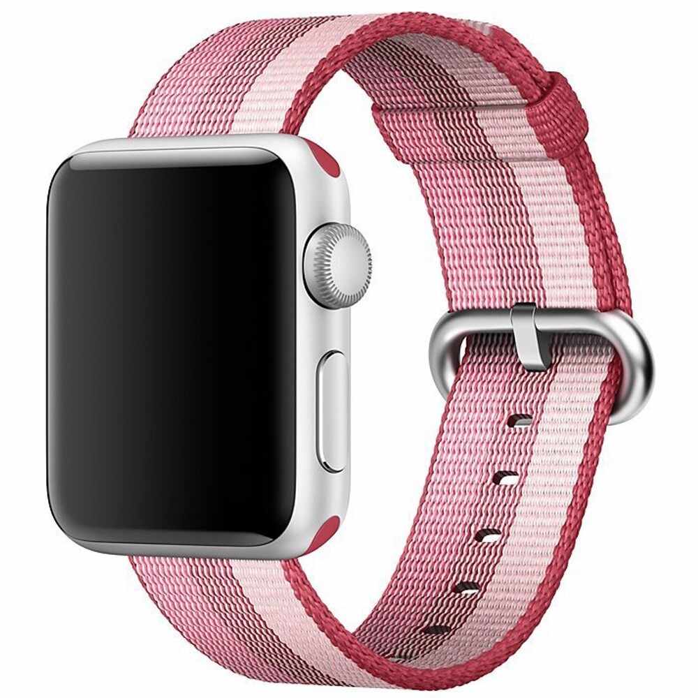 Curea pentru Apple Watch 38 mm iUni Woven Strap, Nylon, Berry