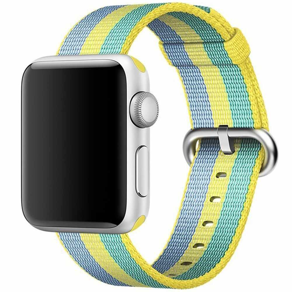 Curea pentru Apple Watch 38 mm iUni Woven Strap, Nylon, Pollen
