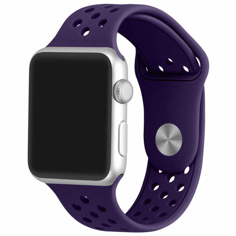 Curea pentru Apple Watch 38 mm Silicon Sport iUni Purple