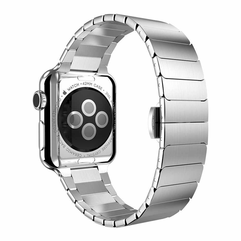 Curea pentru Apple Watch 38mm Otel Inoxidabil iUni Silver Link Bracelet