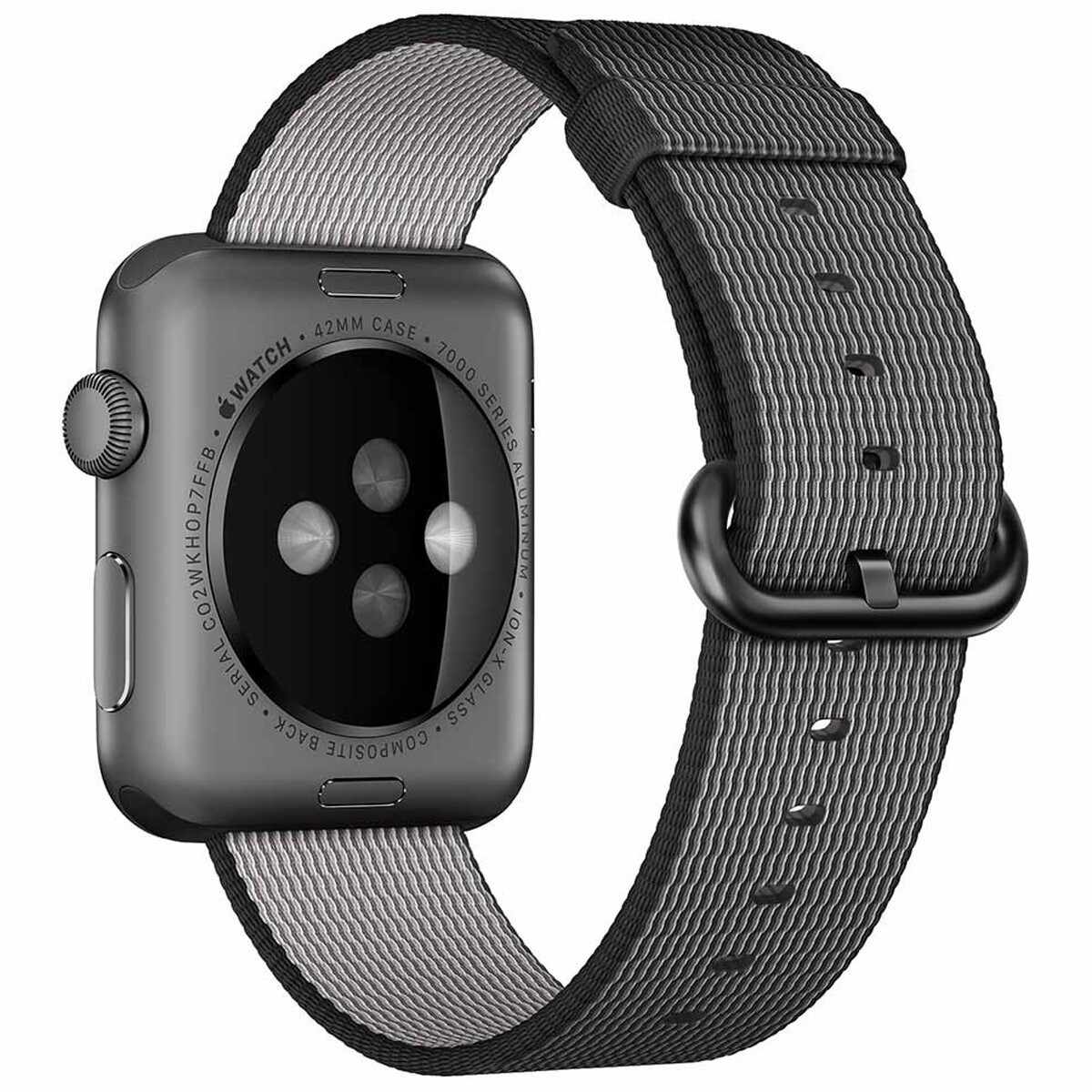 Curea pentru Apple Watch 42 mm iUni Woven Strap, Nylon, Electric Gray
