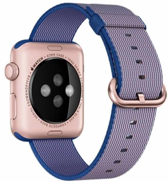 Curea pentru Apple Watch 42 mm iUni Woven Strap, Nylon, Electric Purple