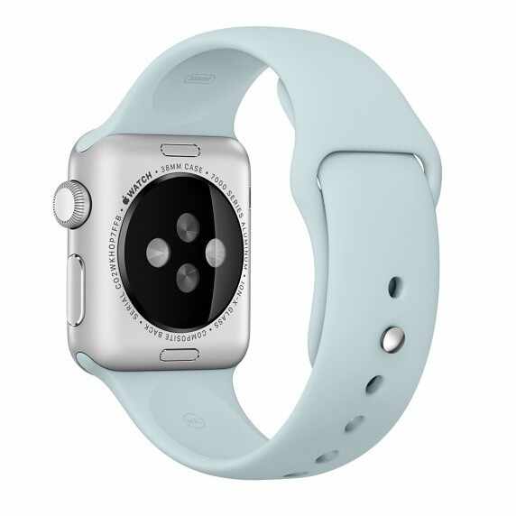 Curea pentru Apple Watch 42 mm Silicon iUni Turquoise
