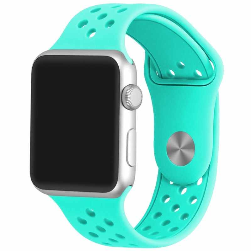 Curea pentru Apple Watch 42 mm Silicon Sport iUni Light Blue