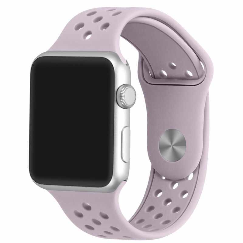 Curea pentru Apple Watch 42 mm Silicon Sport iUni Soft Purple