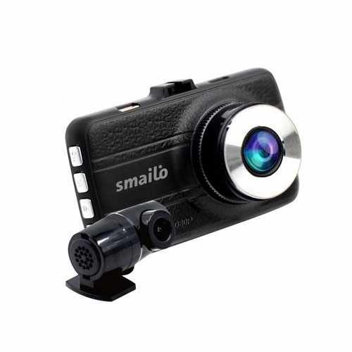 Camera auto duala cu DVR Smailo DoubleX, 3 MP, detectia miscarii