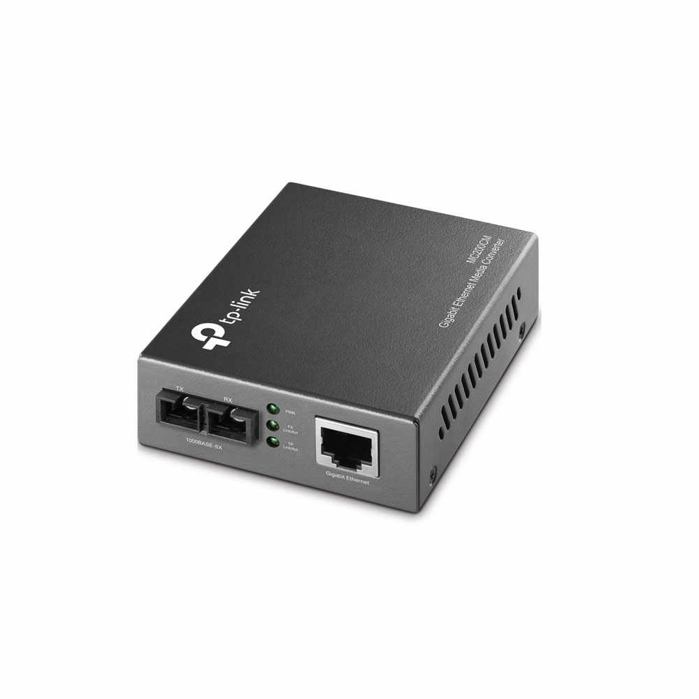 Convertor media TP-Link MC200CM, 10/100/1000 Mbps, 1 port SC/UPC, multi-mod, 550 m, montabil in rack