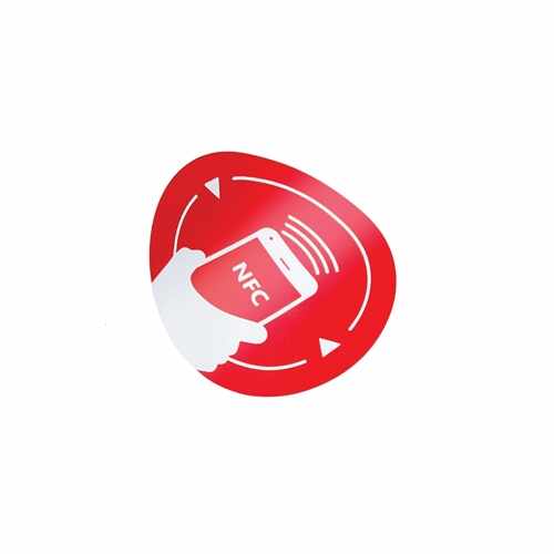 Eticheta NFC autoadeziva NFC-3513-RD/BK, MIFARE, antimetal, reinscriptibil