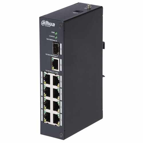 Switch cu 8 Porturi PoE Dahua PFS3110-8P-96, 8000 MAC, 1000 Mbps