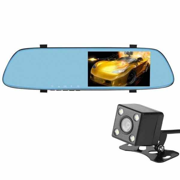  Camera Auto Oglinda iUni Dash T22, Dual Cam, Touchscreen 5 inch, Full HD, G Senzor by Anytek