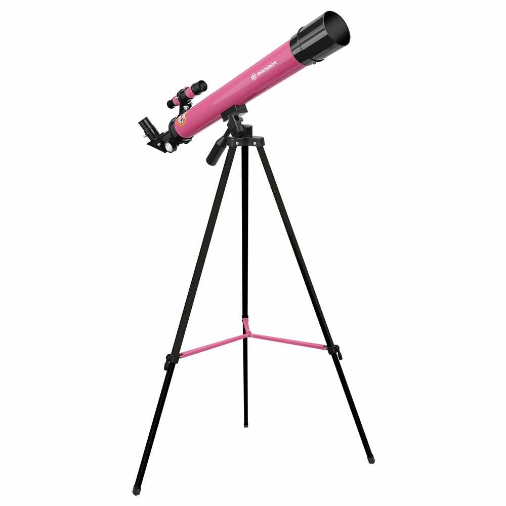 Telescop refractor Bresser Junior 45/600 AZ roz