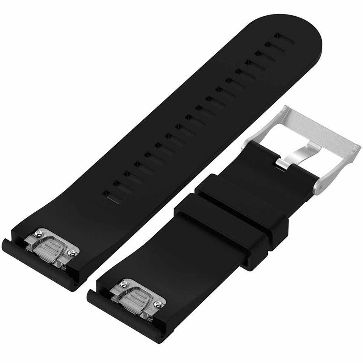 Curea ceas Smartwatch Garmin Fenix 3 / Fenix 5X, 26 mm Silicon iUni Black