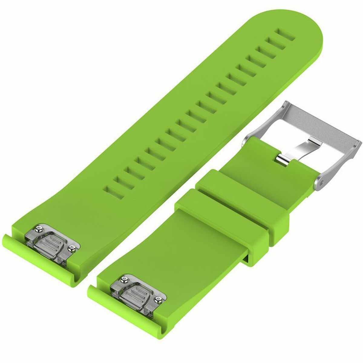 Curea ceas Smartwatch Garmin Fenix 5, 22 mm Silicon iUni Light Green