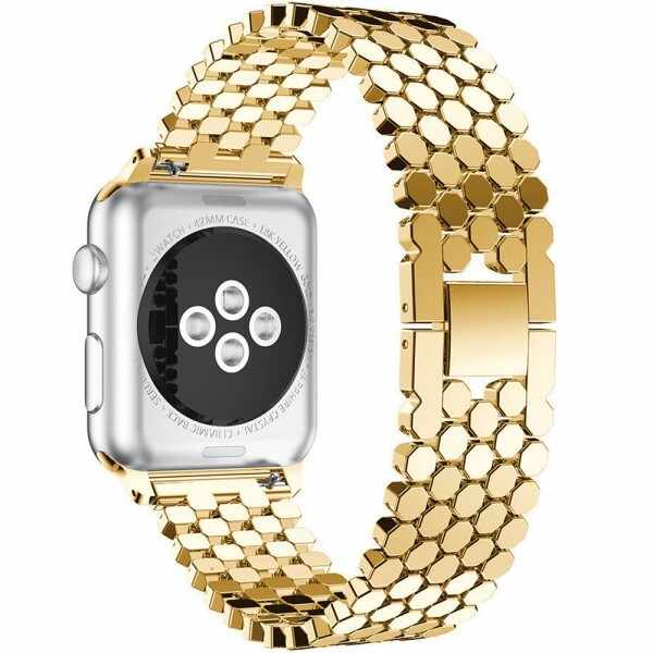 Curea pentru Apple Watch Gold Jewelry iUni 42 mm Otel Inoxidabil