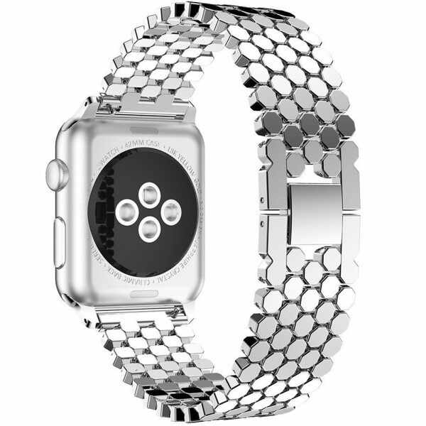Curea pentru Apple Watch Silver Jewelry iUni 42 mm Otel Inoxidabil