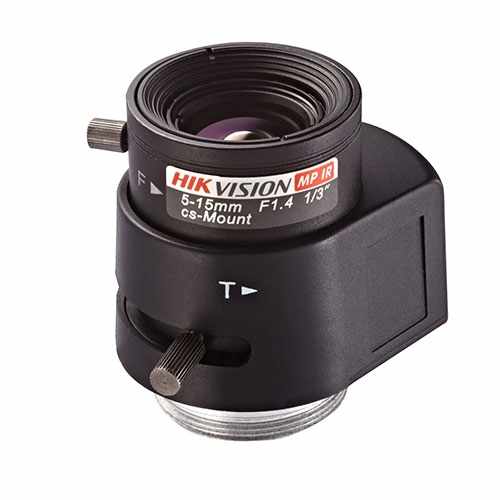 Obiectiv varifocal asferic pentru camere Hikvision TV0515D-MPIR, 5-15 mm, 41°-19°, auto Iris