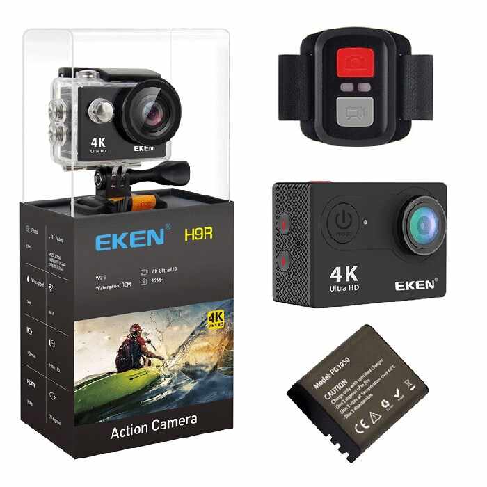 Camera Video Sport Originala EKEN H9R UltraHD 4K WiFi Waterproof 12MP Ecran 2inch Unghi 170 Grade Telecomanda 2.4G