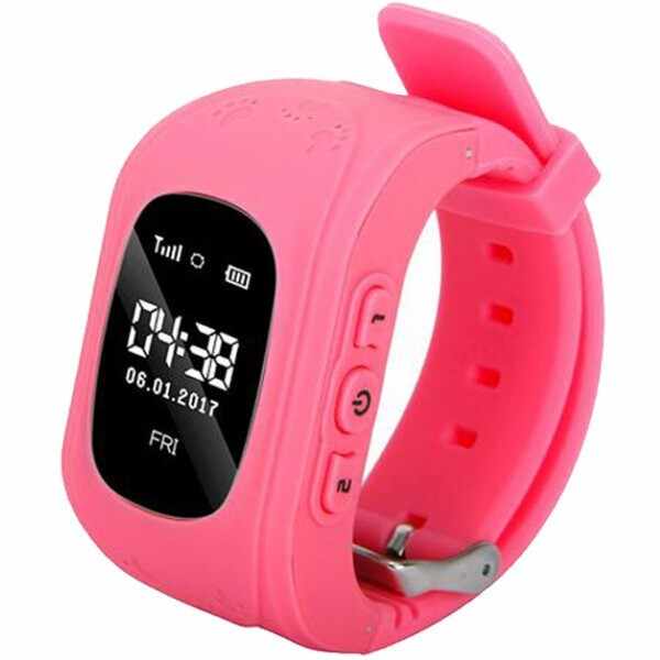  Ceas Smartwatch copii GPS Tracker iUni Q50, Telefon incorporat, Apel SOS, Roz