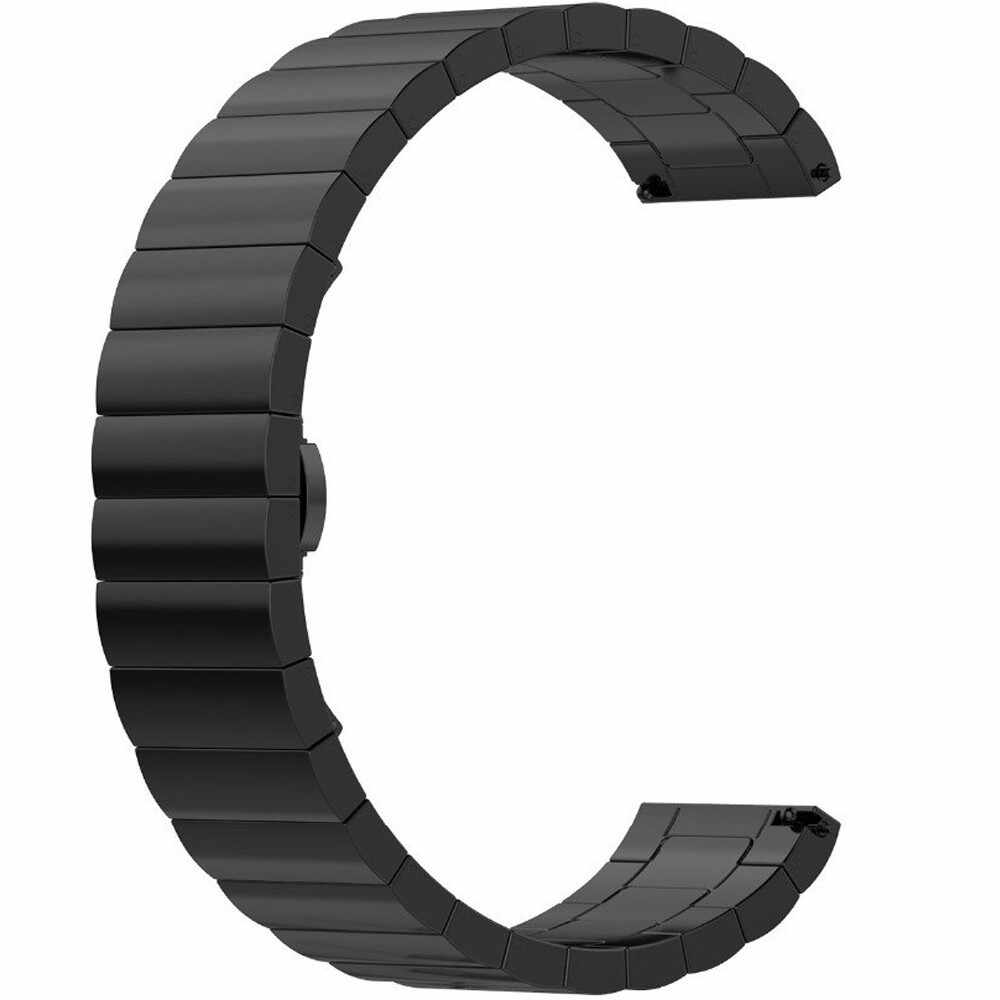 Curea metalica Smartwatch Samsung Gear S3, iUni 22 mm Otel Inoxidabil Black Link Bracelet