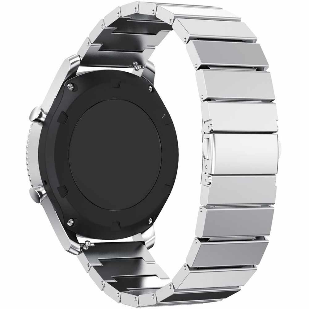 Curea pentru Smartwatch Samsung Gear S2, iUni 20 mm Otel Inoxidabil Silver Link Bracelet