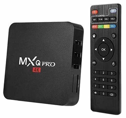 Mini PC Android 7 Media Player, TV Box MXQ PRO UltraHD 4K Quad-Core 64 Bit 1GB RAM, 8GB ROM Wireless, Ethernet