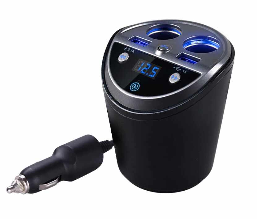 Modulator Fm Auto Tip Pahar A18S cu Display Led, Bluetooth 4.0, Car Kit MP3, cu Dual USB si Dual Charge