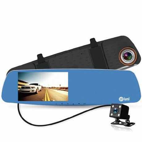  Camera Auto Oglinda iUni Dash 832, Dual Cam, Full HD, Night Vision, G Senzor, Unghi 170 grade