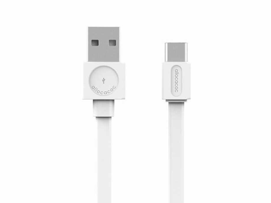 Cablu date si incarcare USB 2.0-A la tip C Alb 1.5m, Allocacoc