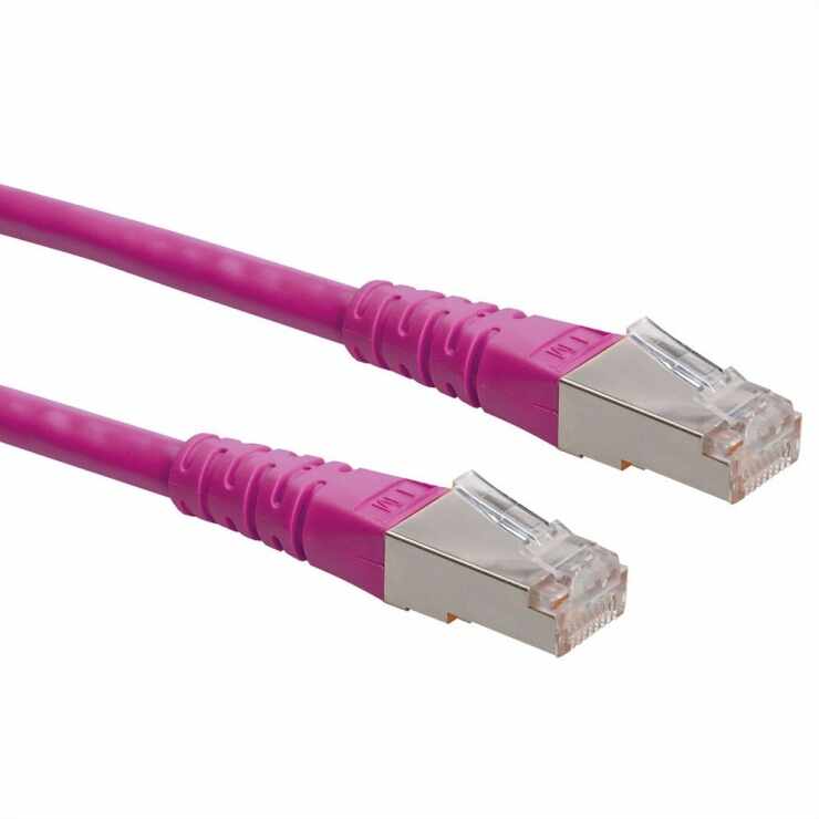 Cablu de retea SFTP cat 6 5m Roz, Roline 21.15.1369