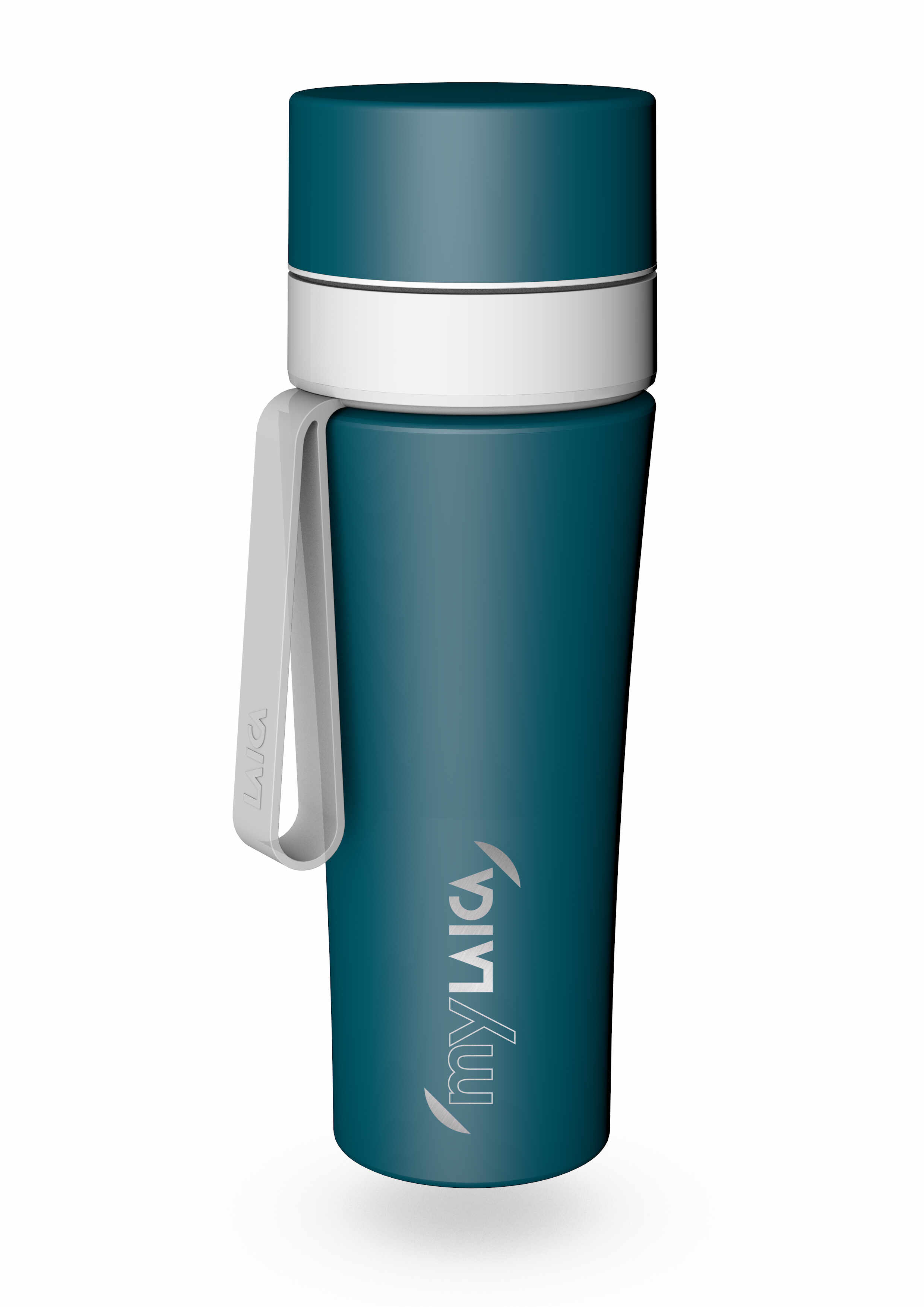 Sticlă filtrantă Sport myLaica, Inox, 0,55 litri, portabilă,