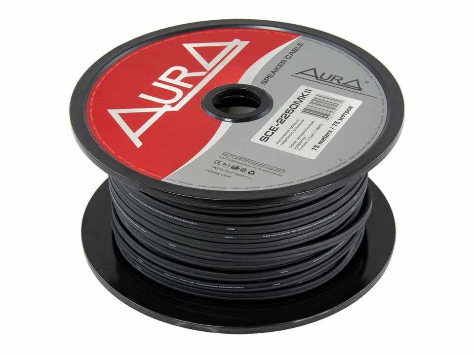 Cablu boxe Aura SCE 2250 MKII, Metru Liniar / Rola 75m, 2x2,5mm² (14AWG)