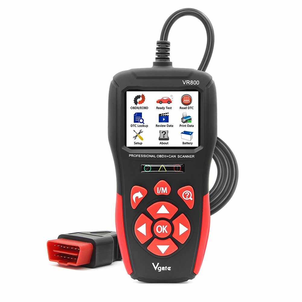 Diagnoza Auto Techstar® Vgate VR800 Profesional , Multimarca OBD2, OBD+CAN, cu Display Color, Coduri Detaliate, Upgrade Gratuit