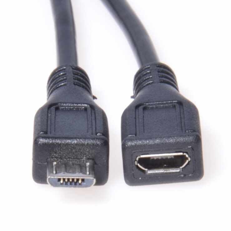 Cablu prelungitor micro USB 2.0 T-M 5m Negru, ku2me5f