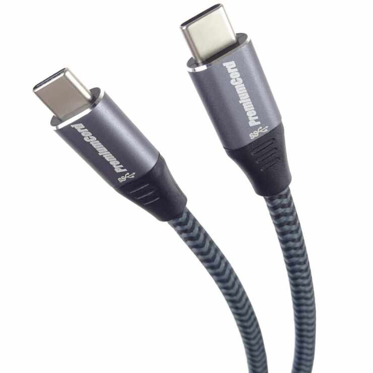 Cablu USB 3.2-C Gen 1 la USB type C T-T brodat 1m, ku31ct1