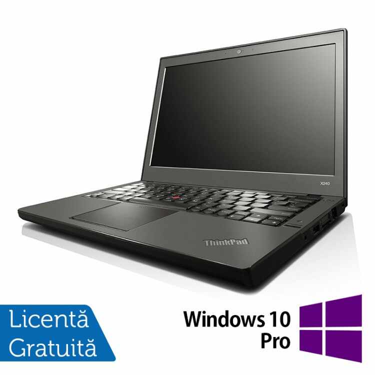 Laptop Refurbished LENOVO Thinkpad x240, Intel Core i7-4600U 2.10GHz, 8GB DDR3, 240GB SSD, 12.5 Inch, Webcam + Windows 10 Pro