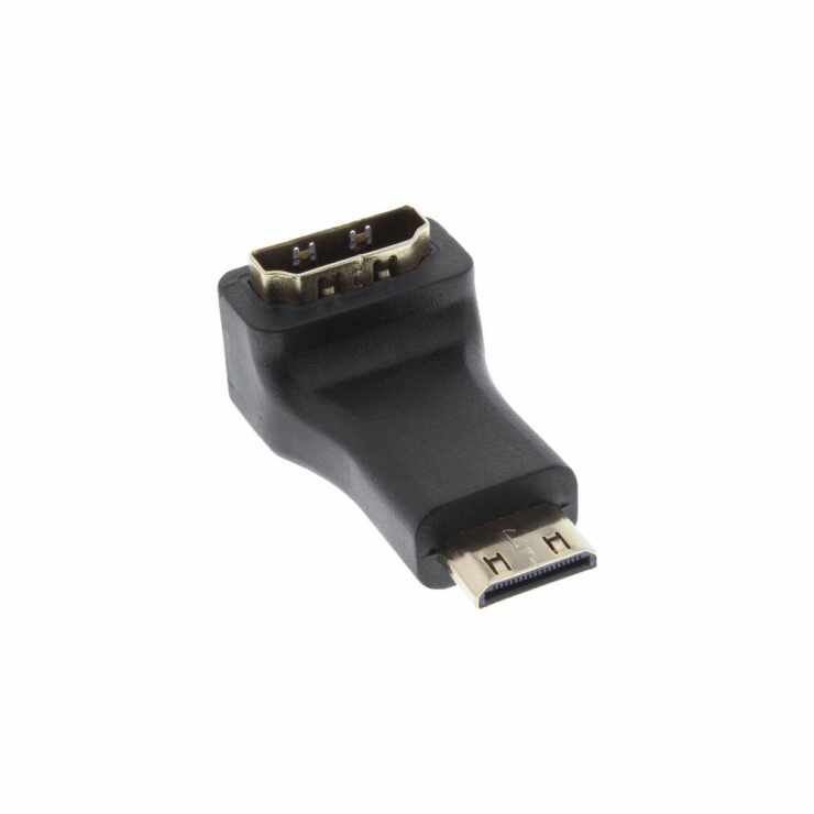 Adaptor mini HDMI-C la HDMI-A T-M unghi, InLine 17690K