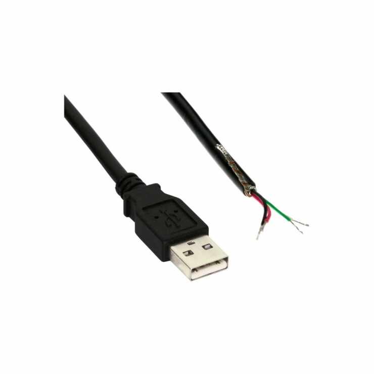 Cablu USB 2.0-A la fire deschise 2m, Inline IL34520Z