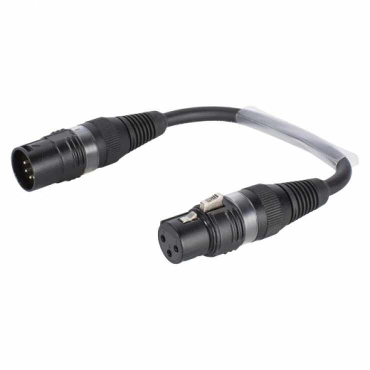 Adaptor audio XLR 5 pini la XLR 3 pini T-M 0.15m, B2FAU0015-SW