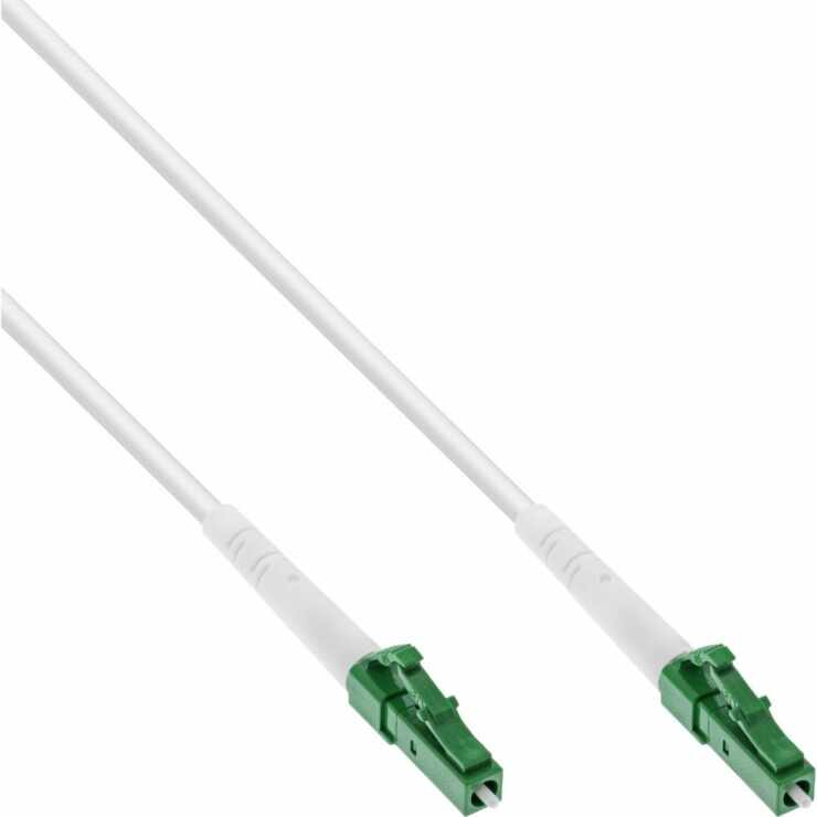 Cablu fibra optica Simplex FTTH LC/APC la LC/APC OS2 15m, InLine IL88215