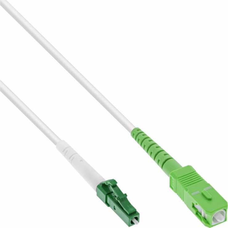 Cablu fibra optica Simplex FTTH LC/APC la SC/APC OS2 1m, InLine IL88401